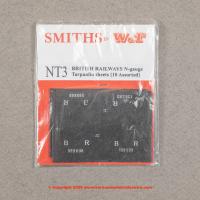 NT3 Smiths 2mm Tarpaulins Sheets (Pack of 5 Assorted) BR 1948 to present day